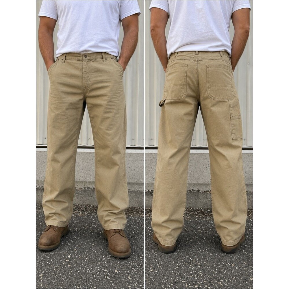 Dickies Carpenter Pants 40x30 Men Khaki Relaxed Fit Ripstop Work Utility NWT